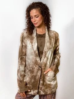 Boyfriend Blazer Army Tie Dye