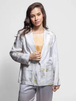 Cargo Blazer Sterling Cream Stripe