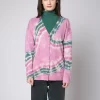 Cashmere Cardigan Fuschia Moss