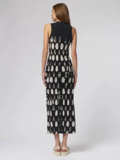 Column Dress Black Check -Orciani Store raquel allegra column dress black check 5