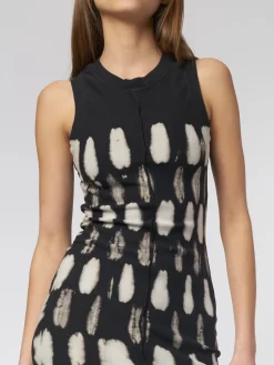 Column Dress Black Check -Orciani Store raquel allegra column dress black check 6