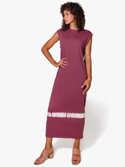 Column Dress Dark Blush