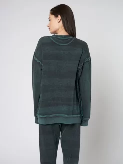 Drop Shoulder Sweatshirt Black Moss -Orciani Store raquel allegra drop shoulder sweatshirt black moss 3