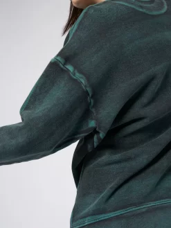 Drop Shoulder Sweatshirt Black Moss -Orciani Store raquel allegra drop shoulder sweatshirt black moss 5