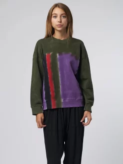 Drop Shoulder Sweatshirt Modernist Tie Dye