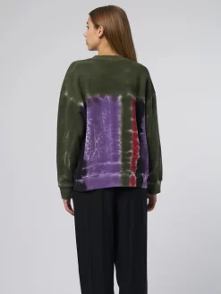 Drop Shoulder Sweatshirt Modernist Tie Dye -Orciani Store raquel allegra drop shoulder sweatshirt modernist 4
