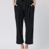 Dropped Crop Pant Black Jersey