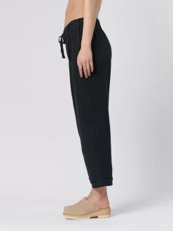Dropped Crop Pant Black Jersey -Orciani Store raquel allegra dropped crop pant black jersey 2
