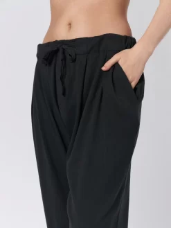 Dropped Crop Pant Black Jersey -Orciani Store raquel allegra dropped crop pant black jersey 5