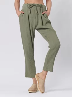 Dropped Crop Pant Sage -Orciani Store raquel allegra dropped crop pant sage 2