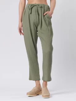 Dropped Crop Pant Sage