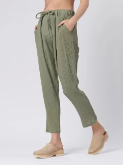 Dropped Crop Pant Sage -Orciani Store raquel allegra dropped crop pant sage 3