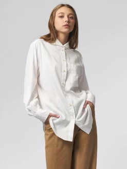 Elle Shirt Washed White -Orciani Store raquel allegra elle shirt washed white 1