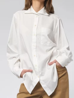 Elle Shirt Washed White -Orciani Store raquel allegra elle shirt washed white 5