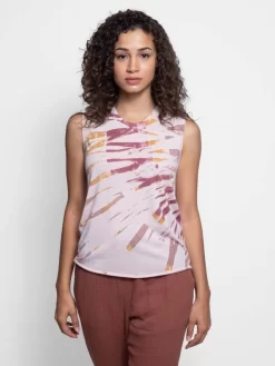 Fitted Muscle Tank Red Rock Tie Dye