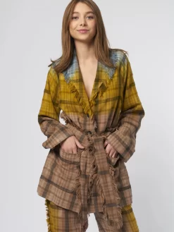 Flannel Jenny Jacket Multi -Orciani Store raquel allegra flannel jenny jacket multi 6
