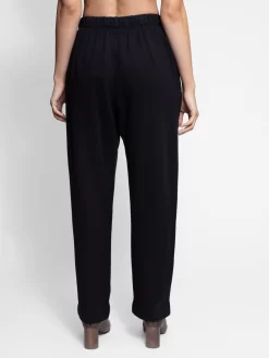 Fleece Ankle Pant Black -Orciani Store raquel allegra fleece ankle pant black 2