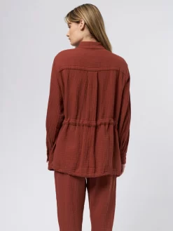 Gauze Anorak Rust -Orciani Store raquel allegra gauze anorak rust 2