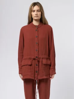 Gauze Anorak Rust