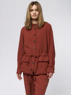 Gauze Anorak Rust -Orciani Store raquel allegra gauze anorak rust 4