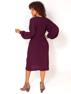 Getty Dress Plum -Orciani Store raquel allegra getty dress plum 3