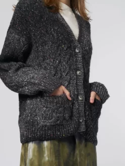 Gwen Cardigan Black Confetti -Orciani Store raquel allegra gwen cardigan black confetti 6