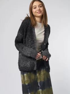 Gwen Cardigan Black Confetti -Orciani Store raquel allegra gwen cardigan black confetti 8