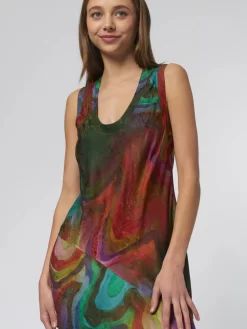 Kennedy Midi Dress Multi Waves -Orciani Store raquel allegra kennedy midi dress multi waves 6