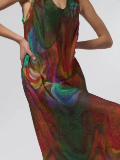 Kennedy Midi Dress Multi Waves -Orciani Store raquel allegra kennedy midi dress multi waves 7