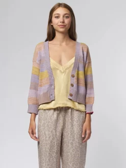 Kristie Cardigan Yellow Lavender