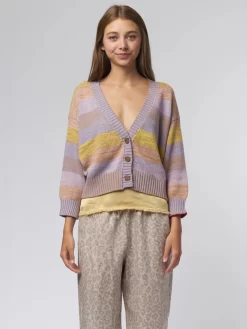 Kristie Cardigan Yellow Lavender -Orciani Store raquel allegra kristie cardigan yellow lavender 3