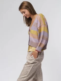 Kristie Cardigan Yellow Lavender -Orciani Store raquel allegra kristie cardigan yellow lavender 4