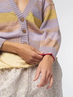 Kristie Cardigan Yellow Lavender -Orciani Store raquel allegra kristie cardigan yellow lavender 6