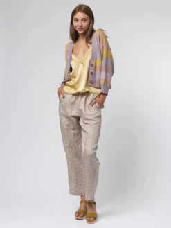 Kristie Cardigan Yellow Lavender -Orciani Store raquel allegra kristie cardigan yellow lavender 7