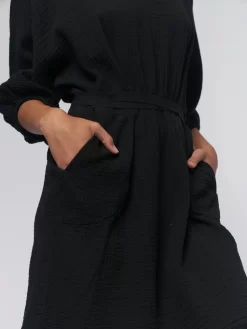 Lena Dress Black -Orciani Store raquel allegra lena dress black 7