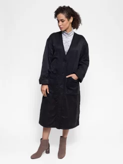 Long Quilted Coat Black -Orciani Store raquel allegra long quilted coat black 3