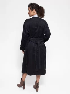 Long Quilted Coat Black -Orciani Store raquel allegra long quilted coat black 5