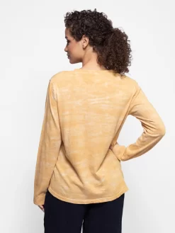 Long Sleeve Crew Mellow Yellow Tie Dye -Orciani Store raquel allegra long sleeve crew mellow yellow tie 2