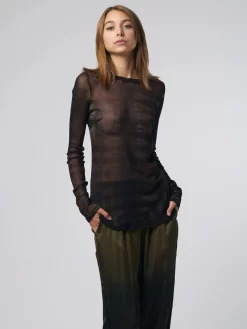 Long Sleeve T-Shirt Black Hills Tie Dye -Orciani Store raquel allegra long sleeve t shirt black hills tie 2