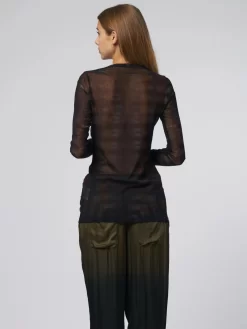 Long Sleeve T-Shirt Black Hills Tie Dye -Orciani Store raquel allegra long sleeve t shirt black hills tie 4