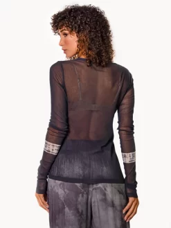 Long Sleeve Tee Charcoal -Orciani Store raquel allegra long sleeve tee charcoal 2