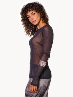 Long Sleeve Tee Charcoal -Orciani Store raquel allegra long sleeve tee charcoal 4