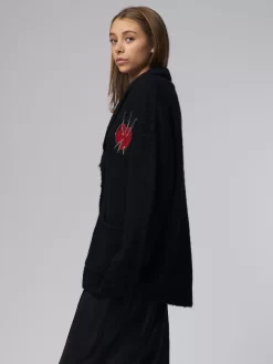 Margaret Cardigan Black Tarot -Orciani Store raquel allegra margaret cardigan black tarot 2