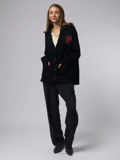 Margaret Cardigan Black Tarot -Orciani Store raquel allegra margaret cardigan black tarot 7