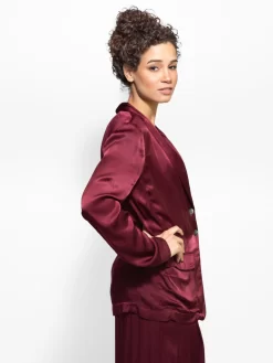 Orciani Store -Orciani Store raquel allegra shawl blazer wine 1