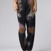 Topanga Sweatpants Black Fireworks Tie Dye