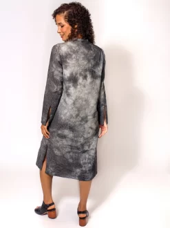 Tunic Dress Black Tie Dye -Orciani Store raquel allegra tunic dress black tie dye 2