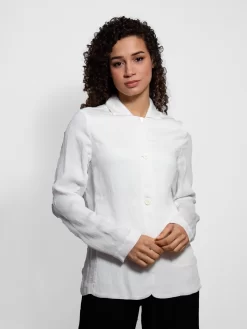 Washed White Relaxed Blazer