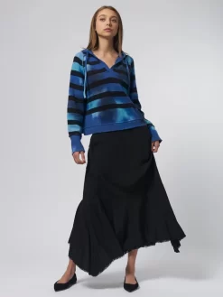 Willow Hoodie Indigo Stripe -Orciani Store raquel allegra willow hoodie indigo stripe 10