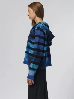 Willow Hoodie Indigo Stripe -Orciani Store raquel allegra willow hoodie indigo stripe 4